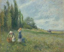 Peasant women in the fields, Pontoise, 1880. Creator: Pissarro, Camille (1830-1903)