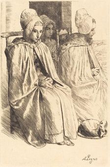 Peasant Women of Boulogne (Paysannes des environs de Boulogne). Creator: Alphonse Legros