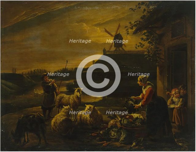 Peasant Yard, 1660. Creator: Willem van Herp.
