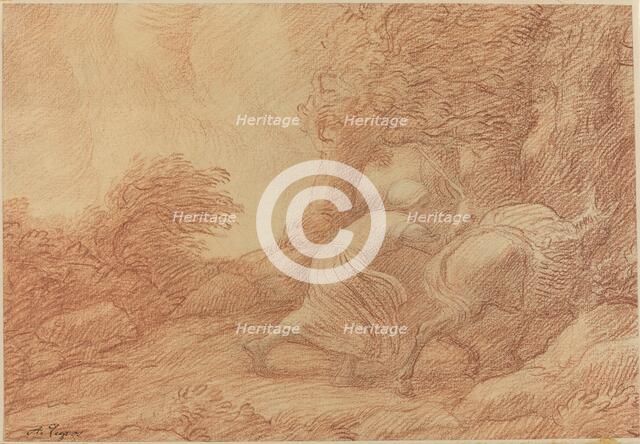 Peasant and Ass. Creator: Alphonse Legros.