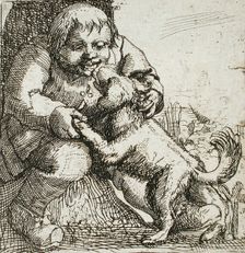 Peasant and Dog, 17th century. Creator: Frederick Bloemaert