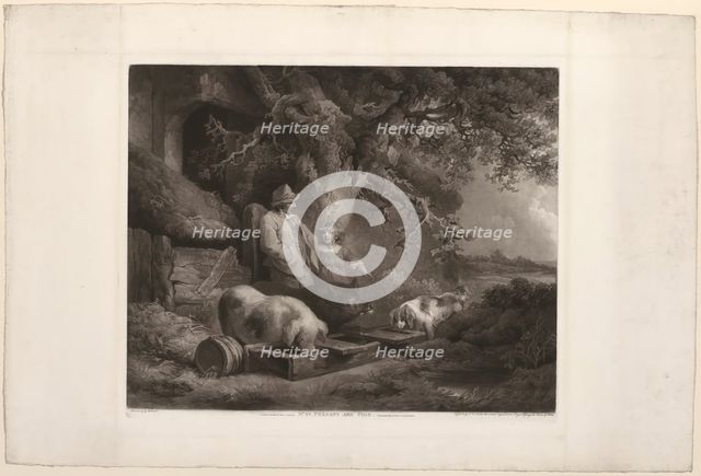 Peasant and Pigs, 1803. Creator: John Raphael Smith.