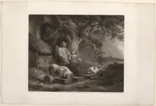Peasant and Pigs, 1803. Creator: John Raphael Smith