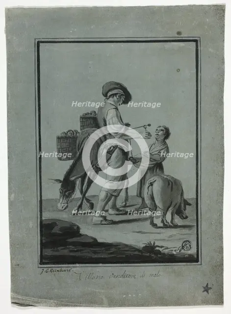 Peasant Apple Peddler, n.d. Creator: Johann Christian Reinhart.