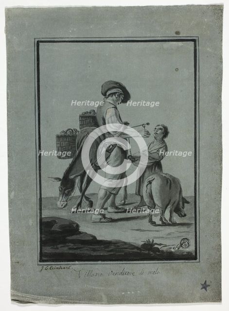 Peasant Apple Peddler, n.d. Creator: Johann Christian Reinhart.