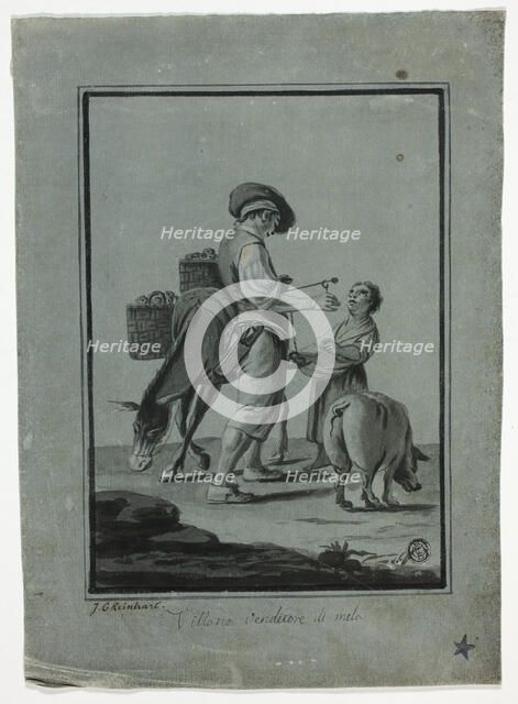 Peasant Apple Peddler, n.d. Creator: Johann Christian Reinhart.