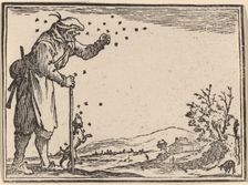 Peasant Attacked by Bees, 1621. Creator: Edouard Eckman