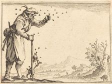 Peasant Attacked by Bees, c. 1617. Creator: Jacques Callot