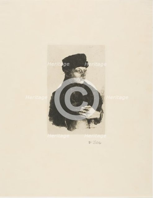 Peasant Boy with Jug, 1875/77. Creator: Wilhelm Maria Hubertus Leibl.