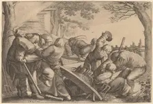 Peasant Brawl, 1646. Creator: Wenceslaus Hollar