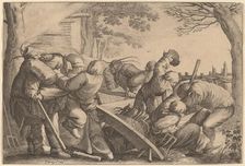 Peasant Brawl, 1646. Creator: Wenceslaus Hollar