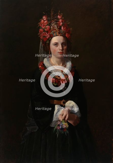 Peasant Bride from aland, 1869. Creator: Karl Emanuel Jansson.