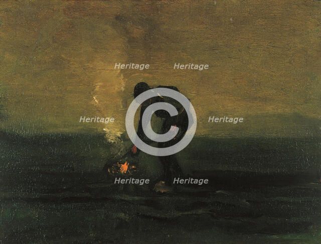 Peasant Burning Weeds, 1883. Creator: Gogh, Vincent, van (1853-1890).