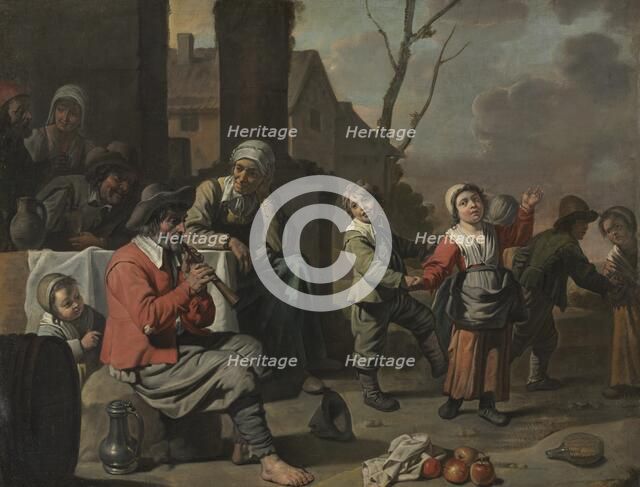Peasant Children Dancing, 1650s. Creator: Le Nain (French), circle of.