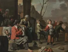 Peasant Children Dancing, 1650s. Creator: Le Nain (French), circle of