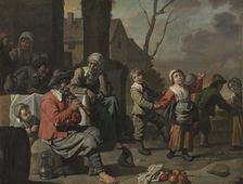 Peasant Children Dancing, 1650s. Creator: Le Nain (French), circle of