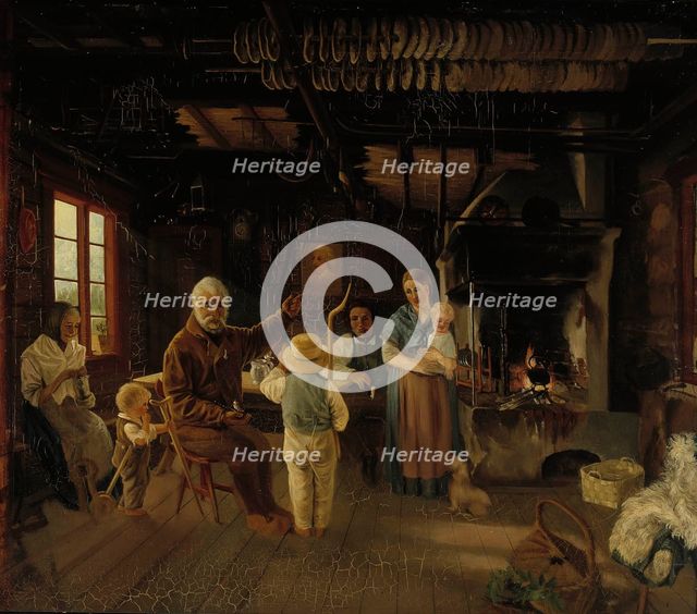 Peasant Cottage in Nauvo (War Veteran’s Tale), 1852. Creator: Karl Anders Ekman.