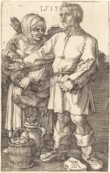 Peasant Couple at Market, 1519. Creator: Albrecht Durer