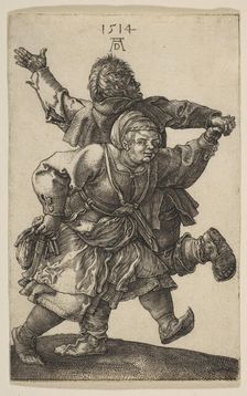 Peasant Couple Dancing, 1514. Creator: Albrecht Durer