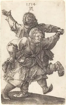 Peasant Couple Dancing, 1514. Creator: Albrecht Durer