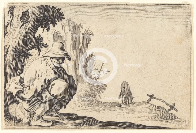 Peasant Defecating, c. 1622. Creator: Jacques Callot.