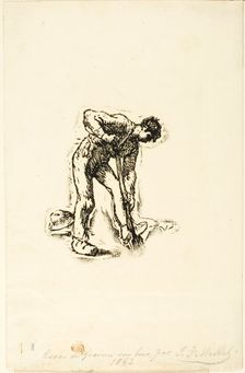 Peasant Digging, 1863. Creator: Jean Francois Millet