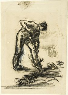 Peasant Digging, 1863. Creator: Jean Francois Millet