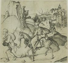 Peasant Family Going to Market, 1469/74. Creator: Martin Schongauer