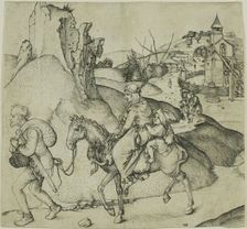 Peasant Family Going to Market, 1469/74. Creator: Martin Schongauer