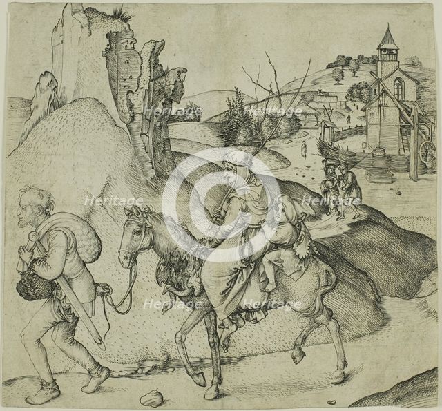 Peasant Family Going to Market, 1469/74. Creator: Martin Schongauer.