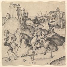 Peasant Family Going to Market, ca. 1435-1491. Creator: Martin Schongauer