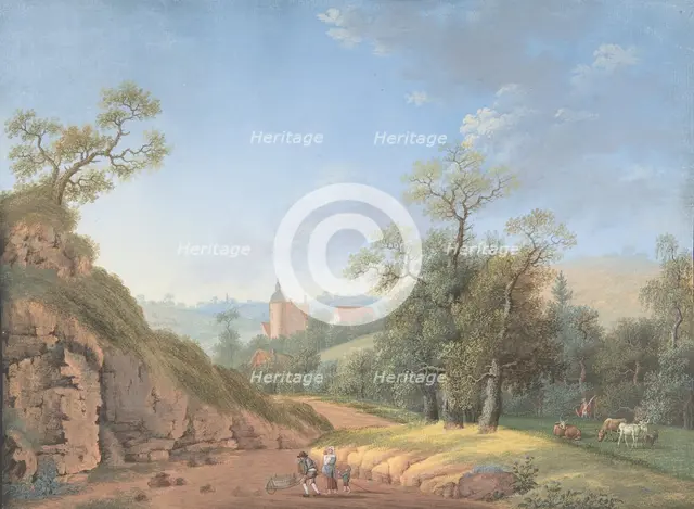 Peasant Family in a Landscape, late 18th-19th century. Creator: Johann Friedrich Nagel.