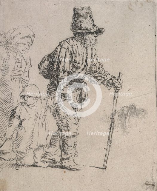 Peasant family on the tramp, c.1652. Creator: Rembrandt Harmensz van Rijn.
