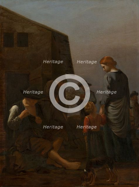 Peasant Family, with a Man Removing Fleas from Himself. Creator: Michiel Sweerts.