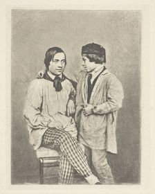 Peasant Father and His Son, 1842. Creator: Hippolyte Fizeau