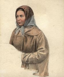 Peasant girl, 2nd half of 19th century. Creator: Mikhail Znamensky