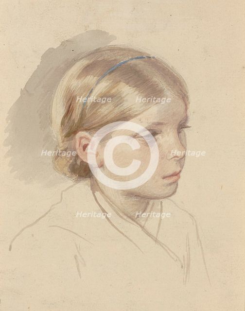 Peasant girl sitting on the ground, c1830-1872. Creator: Jakob Becker.