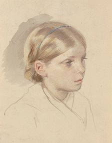 Peasant girl sitting on the ground, c1830-1872. Creator: Jakob Becker