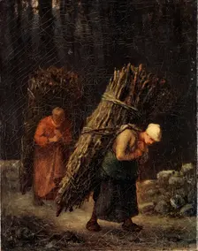 Peasant Girls with Brushwood c1852. Artist: Jean Francois Millet