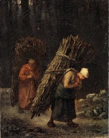 Peasant Girls with Brushwood c1852. Artist: Jean Francois Millet