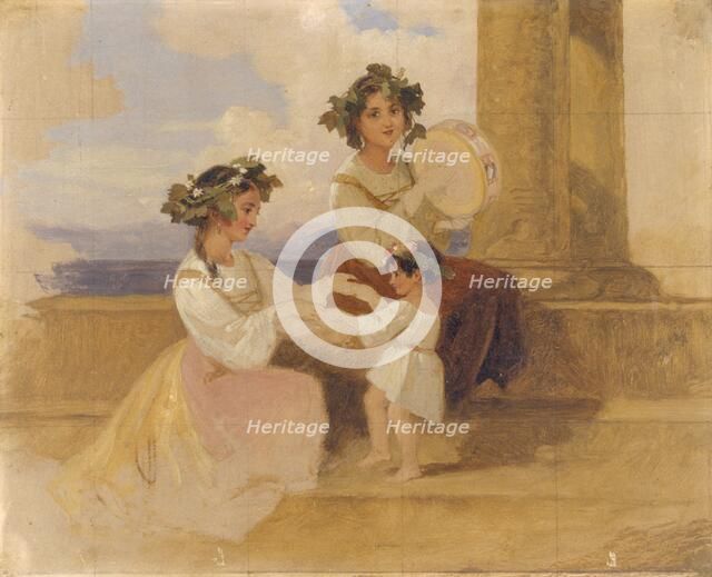 'Peasant Girls - Sorrento', 1820-1885. Artist: Penry Williams.