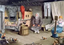Peasant House Russia, 1821. Artist: AC Houbigaot