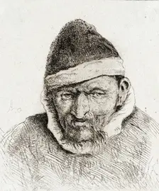 Peasant in a Pointed Fur Cap, c1640. Creator: Adriaen van Ostade