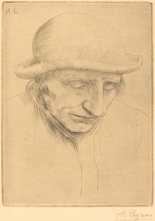 Peasant in a Round Hat (Paysan avec chapeau rond). Creator: Alphonse Legros