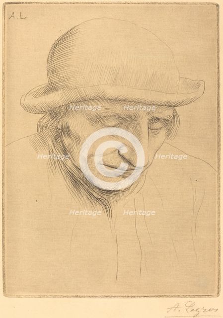 Peasant in a Round Hat (Paysan avec chapeau rond). Creator: Alphonse Legros.