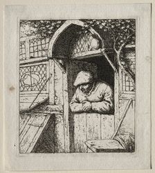 Peasant Leaning in His Doorway. Creator: Adriaen van Ostade (Dutch, 1610-1684)