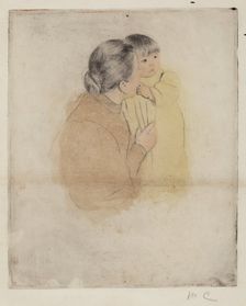 Peasant Mother and Child, c. 1894. Creator: Mary Cassatt