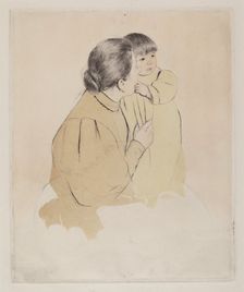 Peasant Mother and Child, c. 1894. Creator: Mary Cassatt