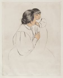 Peasant Mother and Child, c. 1894. Creator: Mary Cassatt