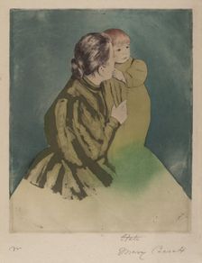 Peasant Mother and Child, c. 1894. Creator: Mary Cassatt